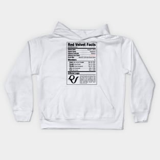 Red Velvet Nutritional Facts 2 Kids Hoodie